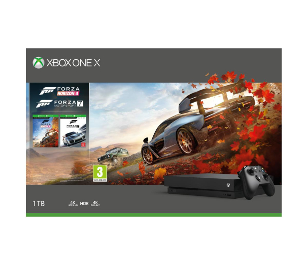 Microsoft Xbox One X 1TB + FORZA H4 + Motosport 7 - 436905 - zdjęcie
